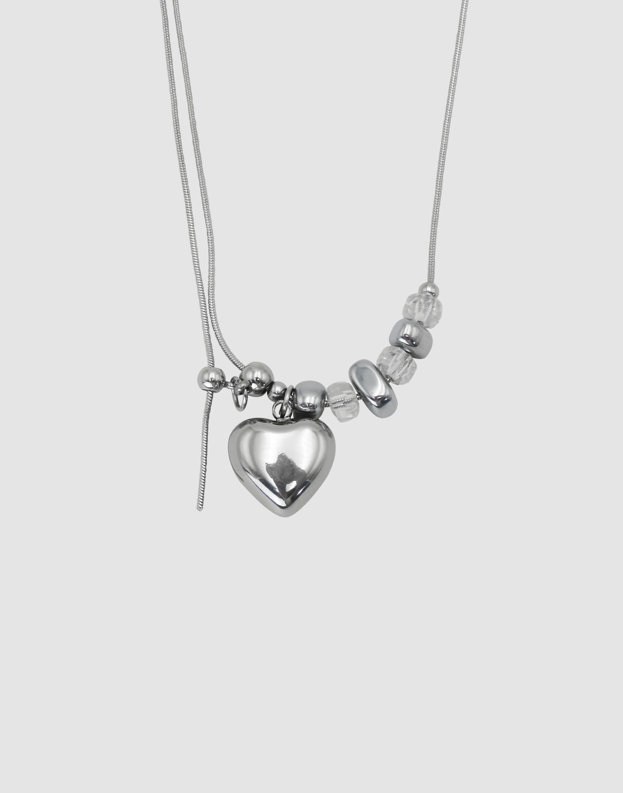 Restock completeBEADS HEART SS NECKLACE
