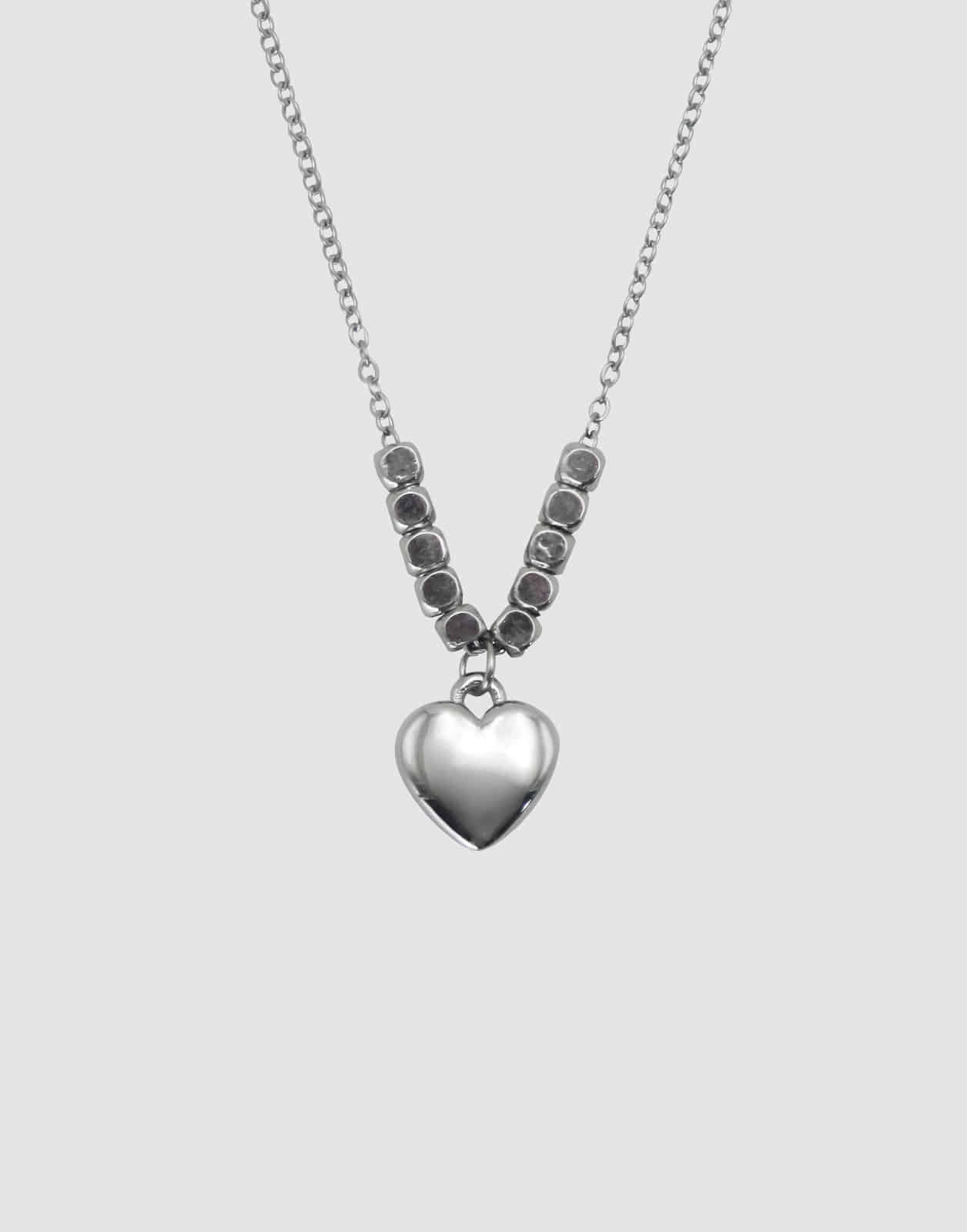 CUBE HEART SS NECKLACE